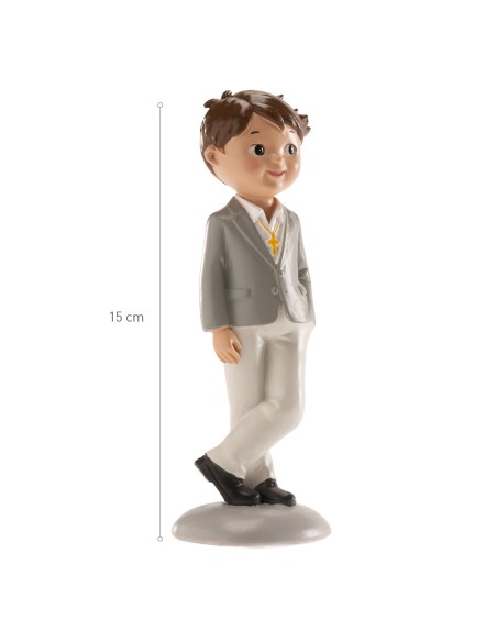 Figura para Tarta Comunión Niño Traje Gris Dekora