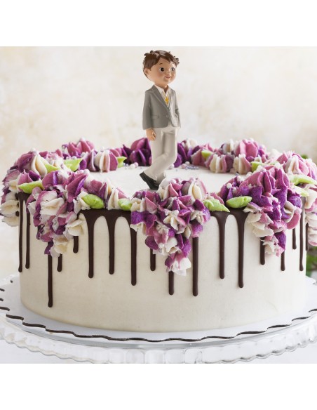 Figura para Tarta Comunión Niño Traje Gris Dekora