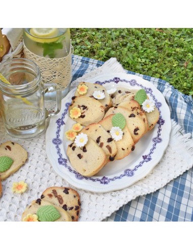 Flores Blancas Y Hojas De Azucar Dekora