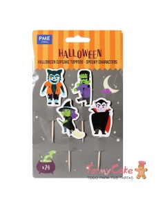Toppers De Halloween Para Cupcakes 24uds PME