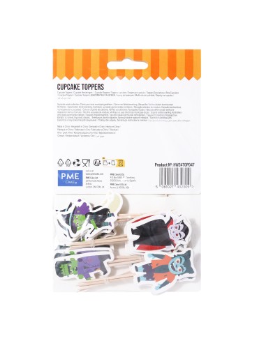 Toppers De Halloween Para Cupcakes 24uds PME