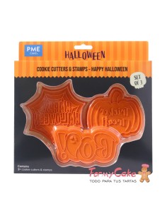 Set Cortadores Y Sellos De Galletas De Halloween 3ud PME