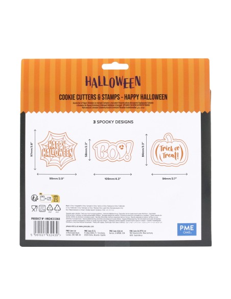 Set Cortadores Y Sellos De Galletas De Halloween 3ud PME