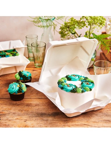 Caja Blanca Bento Cakes 20,8x22,1cm 10uds Funcakes