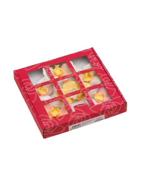 Set 6 Orquídeas de Azúcar 8 CM - Colores Surtidos - Marca Dekora