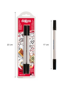 Rotulador Comestible Doble Punta Negro 2Ud Dekora 2