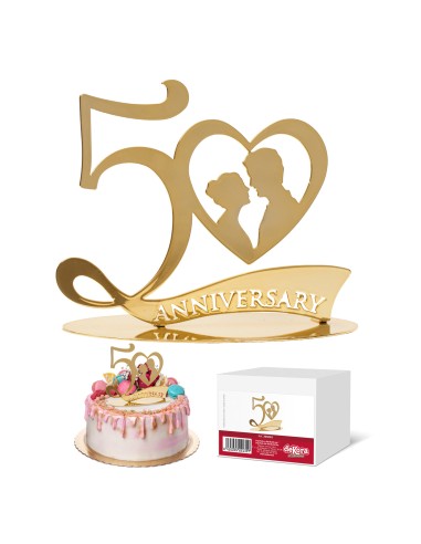 Topper 50 Aniversario Bodas de Oro Dekora