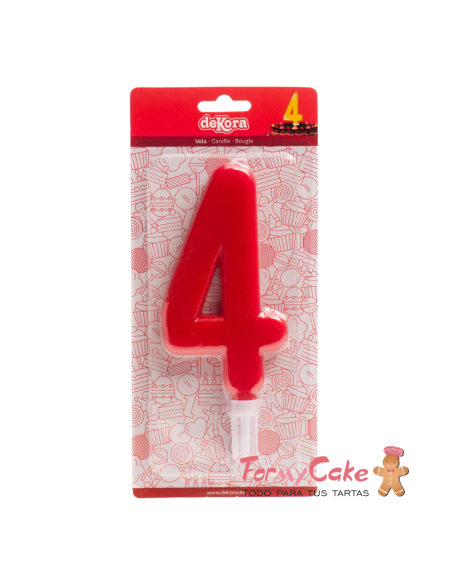 Vela Gigante Número 4 Dekora