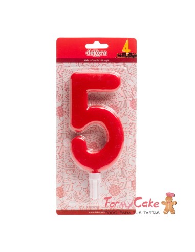 Vela Gigante Número 5 Dekora