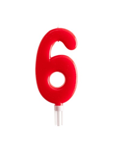 Vela Gigante Número 6 Dekora
