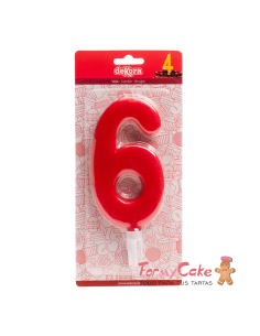 Vela Gigante Número 6 Dekora