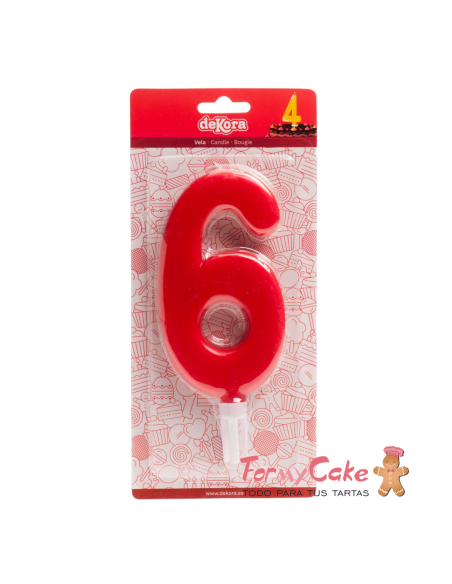 Vela Gigante Número 6 Dekora
