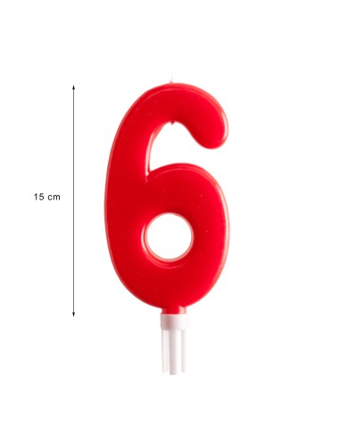 Vela Gigante Número 6 Dekora