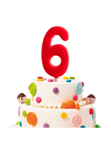 Vela Gigante Número 6 Dekora