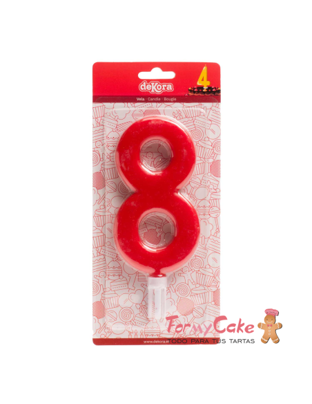 Vela Gigante Número 8 Dekora