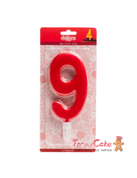 Vela Gigante Número 9 Dekora