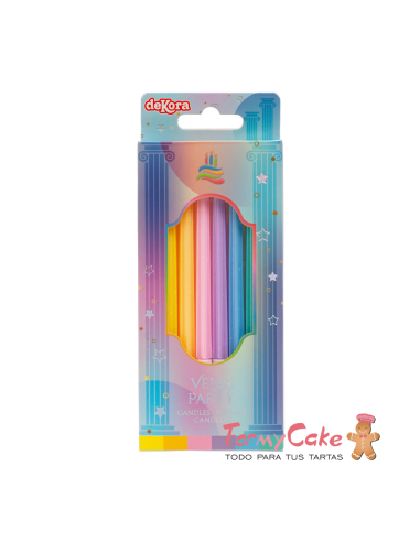 Velas para Tartas Con Forma De Columna 6ud Dekora