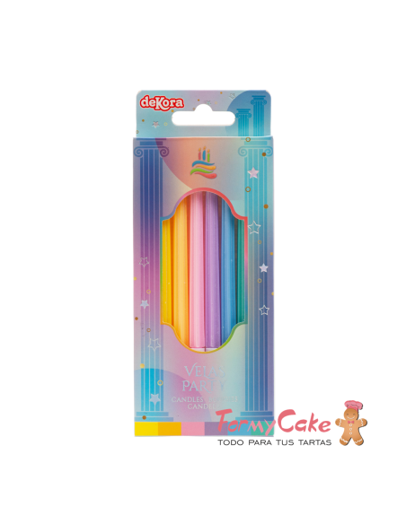 Velas para Tartas Con Forma De Columna 6ud Dekora