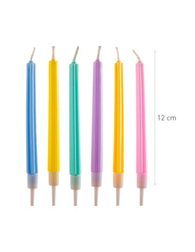 Velas para Tartas Con Forma De Columna 6ud Dekora