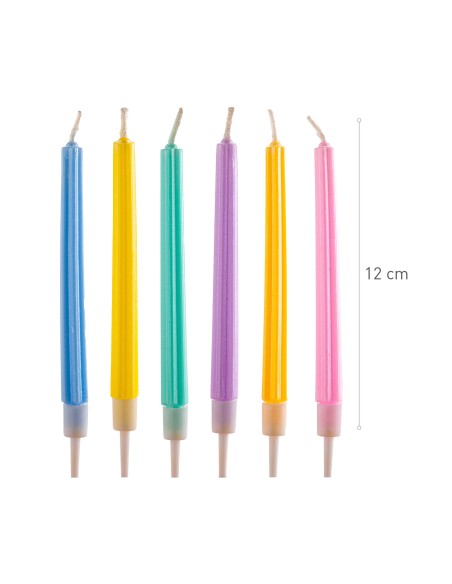 Velas para Tartas Con Forma De Columna 6ud Dekora