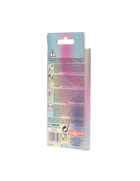 Velas para Tartas Con Forma De Columna 6ud Dekora