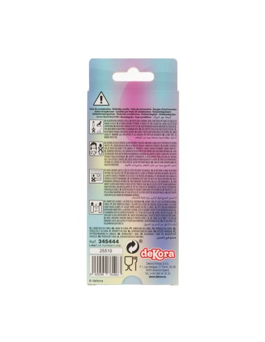 Velas para Tartas Con Forma De Columna 6ud Dekora