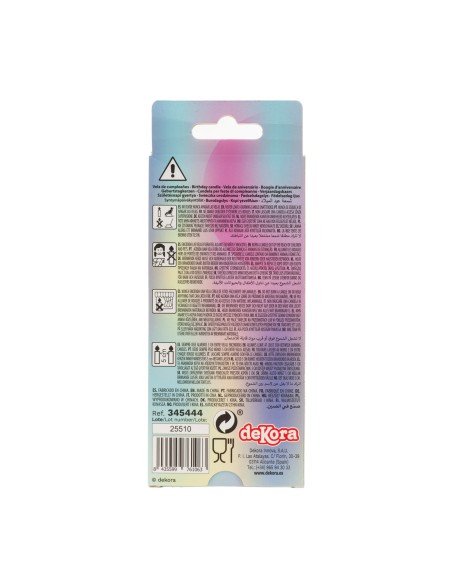 Velas para Tartas Con Forma De Columna 6ud Dekora