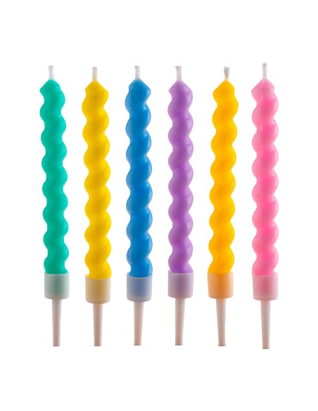 Velas para Tartas Twisted 6ud Dekora
