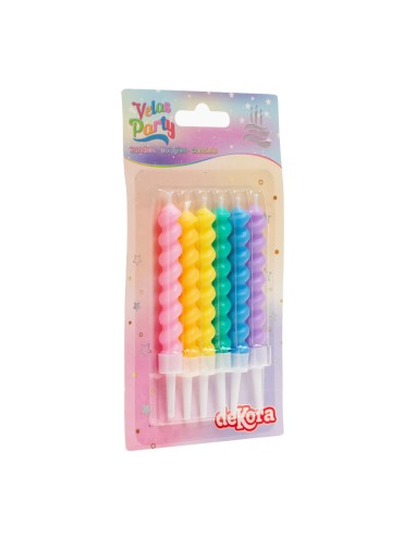 Velas para Tartas Twisted 6ud Dekora