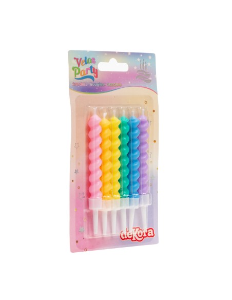 Velas para Tartas Twisted 6ud Dekora