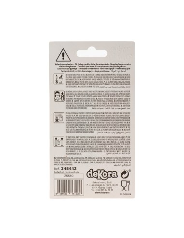 Velas para Tartas Twisted 6ud Dekora