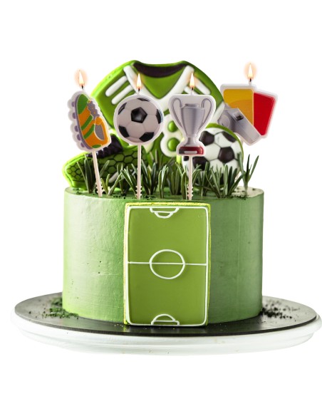 Velas para Tartas De Futbol 4ud Dekora