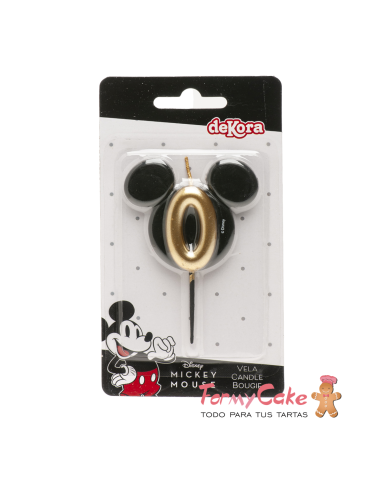 Vela Silueta Mickey Número 0 Dekora