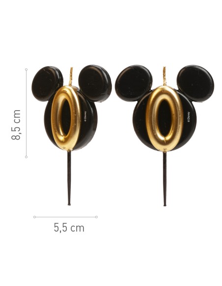 Vela Silueta Mickey Número 0 Dekora