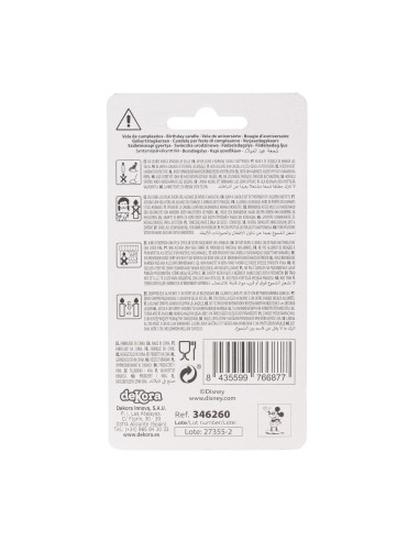 Vela Silueta Mickey Número 0 Dekora