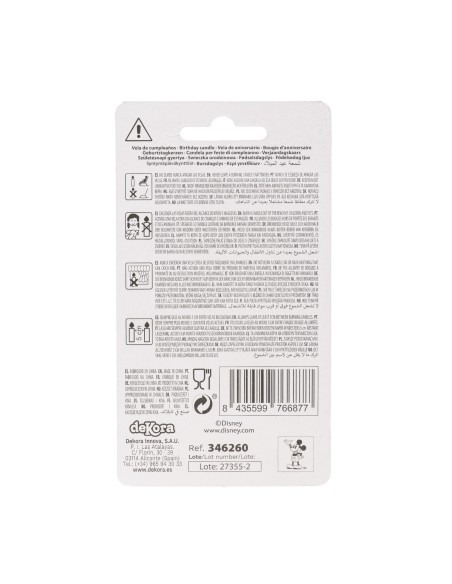 Vela Silueta Mickey Número 0 Dekora