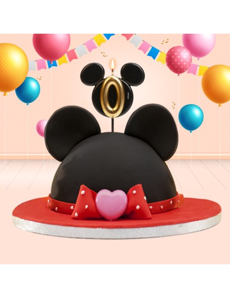 Vela Silueta Mickey Número 0 Dekora