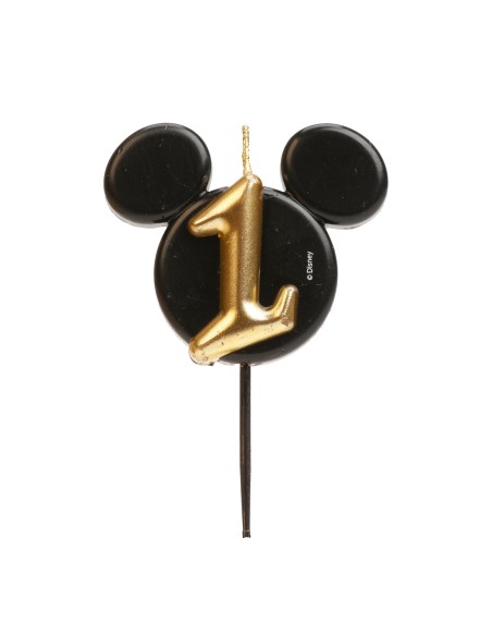 Vela Silueta Mickey Número 1 Dekora