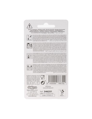 Vela Silueta Mickey Número 1 Dekora