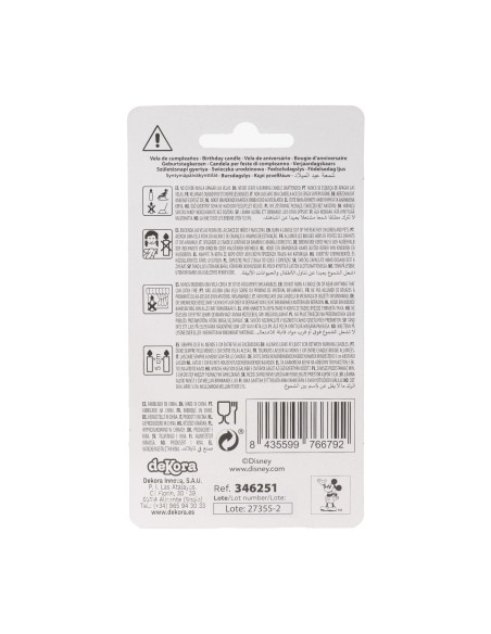 Vela Silueta Mickey Número 1 Dekora