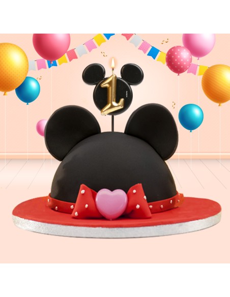 Vela Silueta Mickey Número 1 Dekora