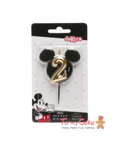 Vela Silueta Mickey Número 2 Dekora
