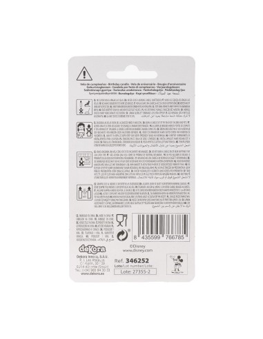 Vela Silueta Mickey Número 2 Dekora