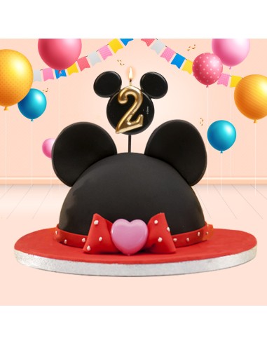 Vela Silueta Mickey Número 2 Dekora