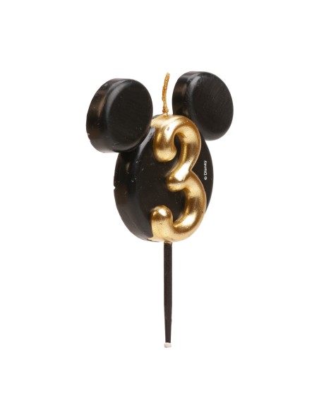 Vela Silueta Mickey Número 3 Dekora