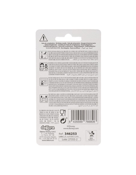 Vela Silueta Mickey Número 3 Dekora