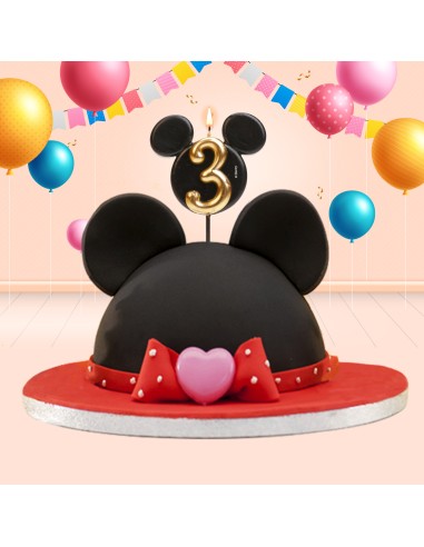 Vela Silueta Mickey Número 3 Dekora
