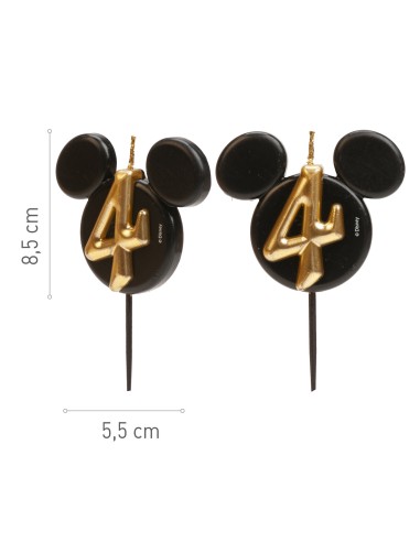 Vela Silueta Mickey Número 4 Dekora
