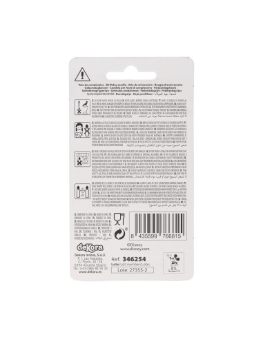 Vela Silueta Mickey Número 4 Dekora