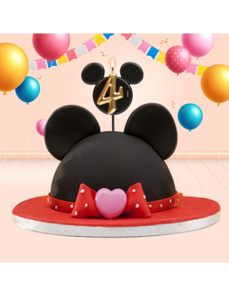 Vela Silueta Mickey Número 4 Dekora